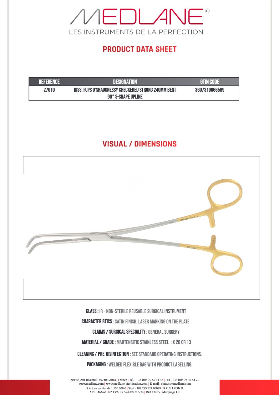 Passe Fils Oshaugn.fort 240 mm Cde 90° Upline S-form — REF 27010