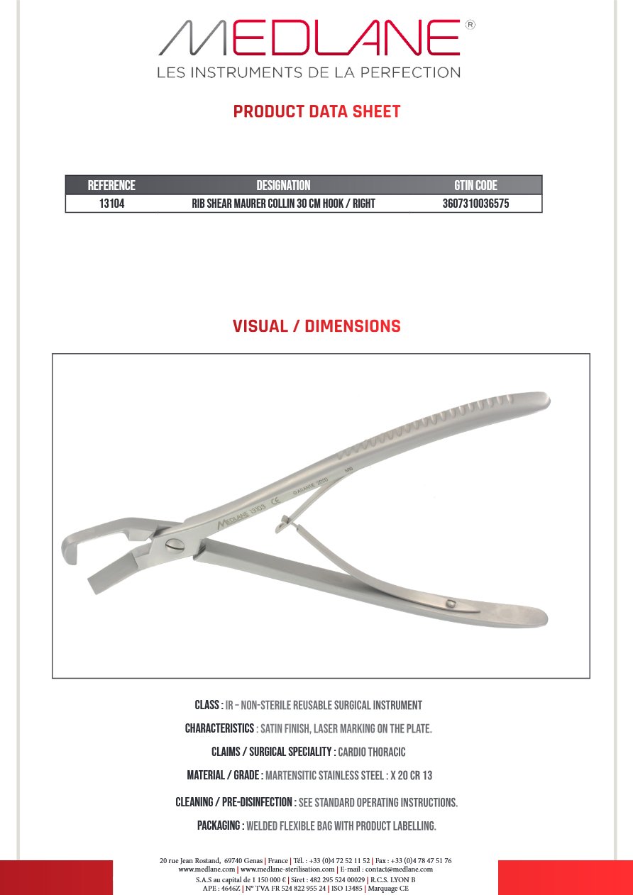 Costotome Maurer Collin 300 mm Croch.a Drte