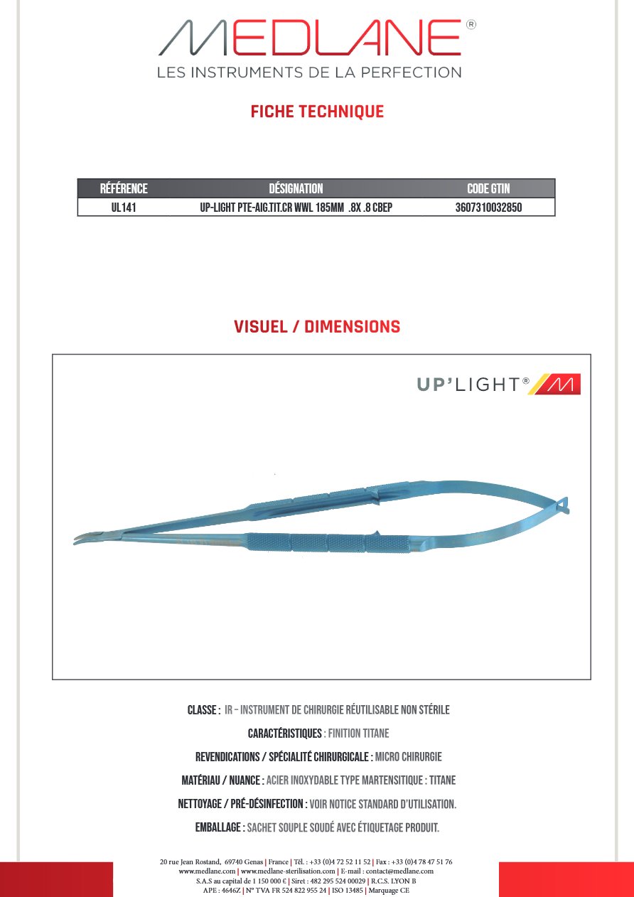 Up-light Pte-aiguilletit.cr Wwl 185MM .8x .8 Cbep — REF UL141