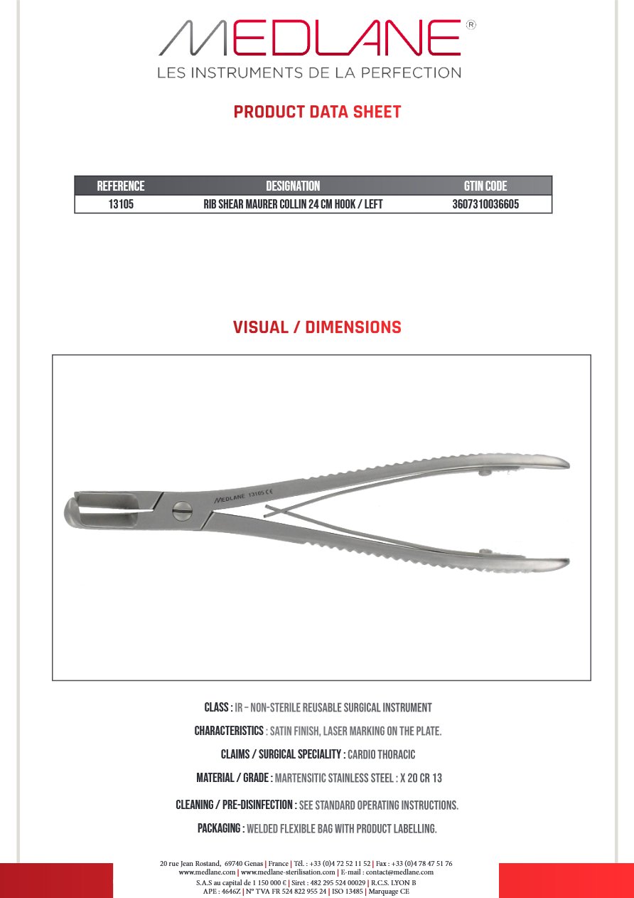 Costotome Maurer Collin 240 mm Croch.a Gche