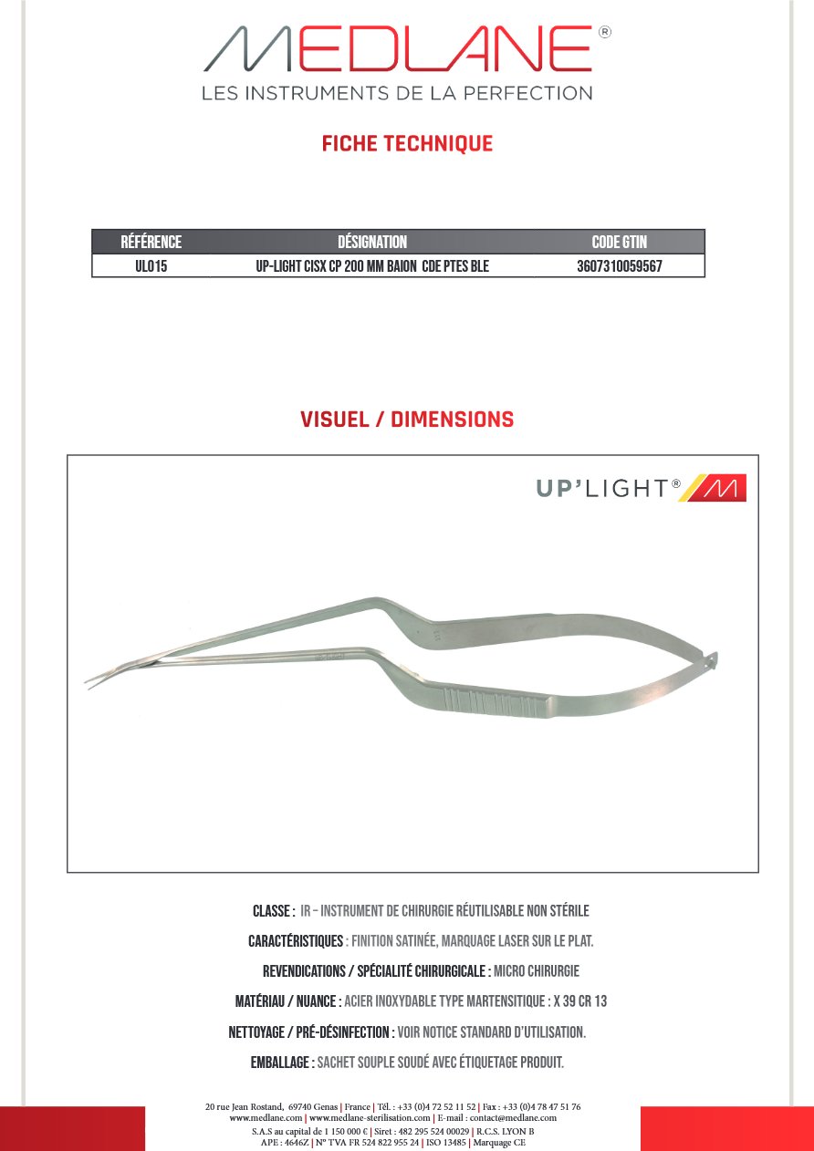 Up-light Cisx Cp 200 mm Baion Cde Ptes Ble — REF UL015