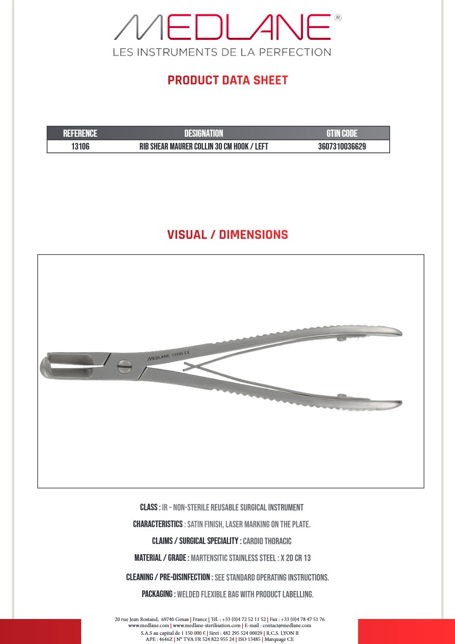 Costotome Maurer Collin 300 mm Croch.a Gche